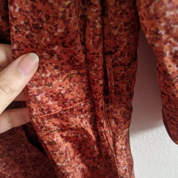 Long-sleeve Orange Collar Dress - Picture 4 of 5